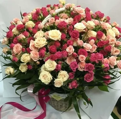 Купить Букет цветов "С Днем рождения" №168 в Москве недорого с доставкой