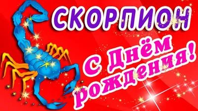 СКОРПИОН С ДНЁМ РОЖДЕНИЯ / ПОЗДРАВЛЕНИЯ СКОРПИОН/ МУЗЫКАЛЬНАЯ ОТКРЫТКА /  ПОЖЕЛАНИЯ / #МИЛЫЙДРУГ - YouTube | Открытки, С днем рождения, Рождение