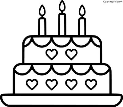 Как нарисовать торт на день рождения. Рисунок открытка день рождения. |  Бублик ТВ | Дзен