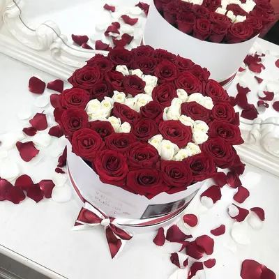 Розы в коробке "С днем рождения" за 7 990 руб. | Бесплатная доставка цветов  по Москве