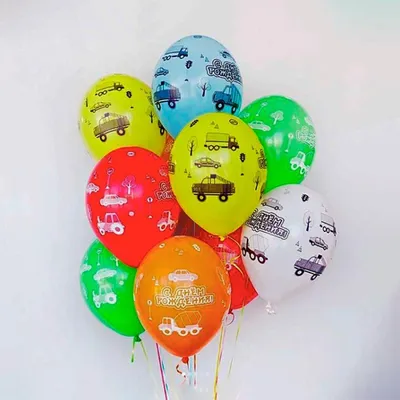 Шарик воздушный 14", "С Днем Рождения! Кексы", шелковый рисунок, 25 штук в  упаковке купить в интернет