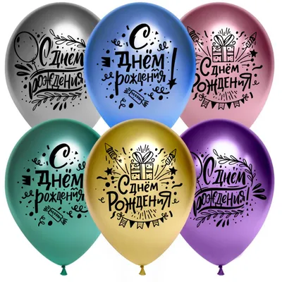 Гелиевые шары с рисунком «С Днём Рождения» Салют купить недорого с  доставкой в Москве