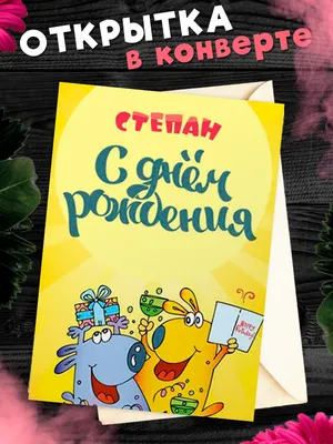 Открытка для посткроссинга А6 в конверте С Днём Рождения Степан - купить с  доставкой в интернет-магазине OZON (1275544895)