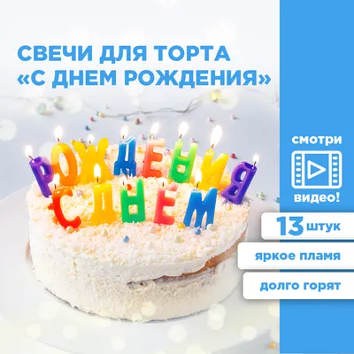 Свечи для торта украшения на день рождения набор свечек Пати Бум 8942728  купить в интернет-магазине Wildberries