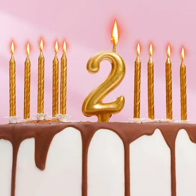 День рождения, торт со свечками, …» — создано в Шедевруме