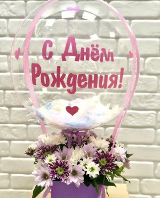 Пин от пользователя Вита на доске с днем рождения | С днем рождения,  Фиолетовые шары, Цветы на рождение