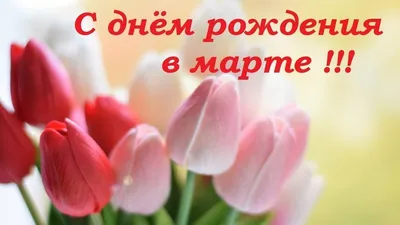 День рождения в марте 🌷 Красивое поздравление с днем рождения 🌷 Видео  от... | С днем рождения, День рождения, Поздравительные открытки