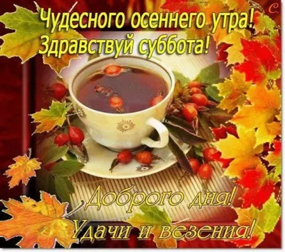 С ДОБРЫМ, ОСЕННИМ УТРОМ !!! ДРУЗЬЯ !!! ~ Открытка (плейкаст)