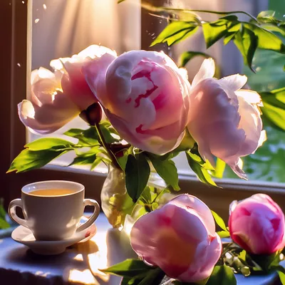 Доброе утро, чай,пряник,окно лучи …» — создано в Шедевруме