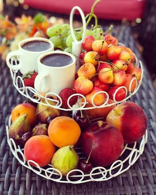 С добрым утром картинки красивые с фруктами и ягодами