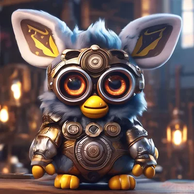 Фёрби, furby, в стиле фэнтези, …» — создано в Шедевруме