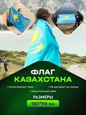 Наклейка "Флаг Казахстана", 21,5 х 15 см (7356377) - Купить по цене от   руб. | Интернет магазин 