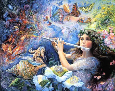 Новогодняя принцесса с флейтой» — создано в Шедевруме
