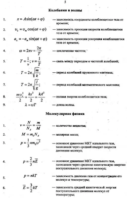 Все формулы по физике за 7 класс с пояснениями — таблица и шпаргалки