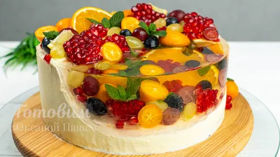 Торт желе Летний с фруктами рецепт с фото пошагово - 