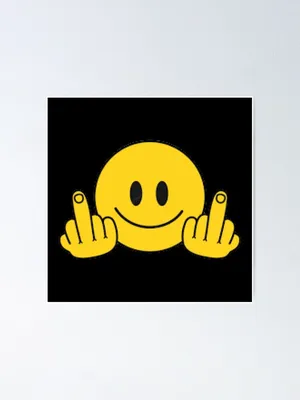 Fuck you emoji double fingers " Poster for Sale by The Trend Shopl |  Redbubble