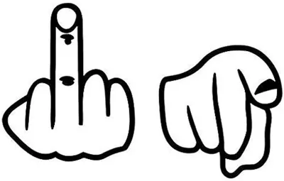 Fuck You Hand Sign - Sticker Graphic - Auto, Wall, Laptop, Cell, Truck  Sticker for Windows, Cars, Trucks : Automotive - 