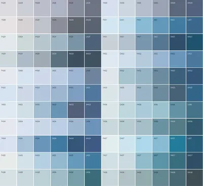 Голубой цвет - Палитры цветов Color In Design