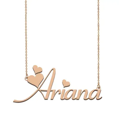 Necklace With Name "Ariana" - 18K Gold Plated | Personalised Czech  Rhinestones | eBay