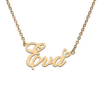 Ожерелье с персонализированным персонажем «Бог с сердцем любви» с именем Eva  для лучшего друга, ювелирные изделия в подарок | AliExpress