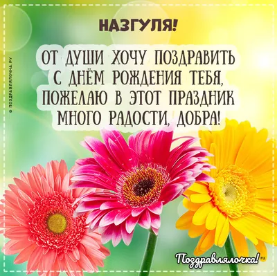 Назгуля, с Днём Рождения: гифки, открытки, поздравления - Аудио, от Путина,  голосовые