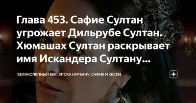 Глава 453. Сафие Султан угрожает Дильрубе Султан. Хюмашах Султан раскрывает  имя Искандера Султану Ахмеду, взамен на жизнь брата. | Великолепный век.  Эпоха Нурбану, Сафие и Кесем. | Дзен