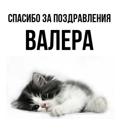 Открытка с именем Валера Спасибо за поздравления. Открытки на каждый день с  именами и пожеланиями.