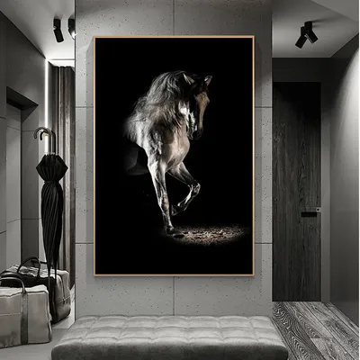 Купить Картина на холсте с изображением семи бегущих лошадей, плакаты на  скандинавскую тему и принты, настенные художественные фотографии для  гостиной, домашний декор, без рамки | Joom