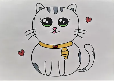 Рисунок кота для срисовки лёгкие для детей (24 шт)