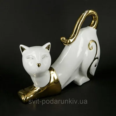 Фарфоровая статуэтка кошки "Доброе утро" HYS21248-1J (ID#62382508), цена:  567 ₴, купить на 