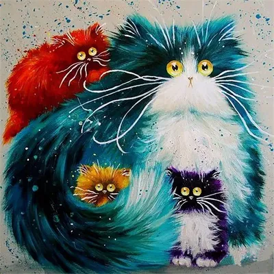 Картинки кошек нарисованные - 83 фото