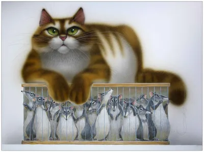 Нарисованные коты и кошки - ЯПлакалъ