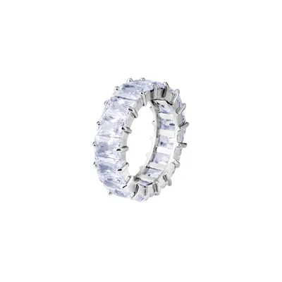 Кольцо-дорожка с кристаллами Серебристый Ювелирный сплав, кристаллы купить  в интернет магазине Kalinka