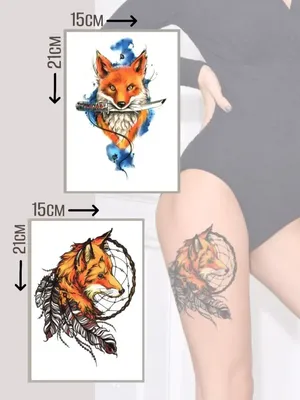 Art Tattoo Комплект переводных татуировок с лисицами