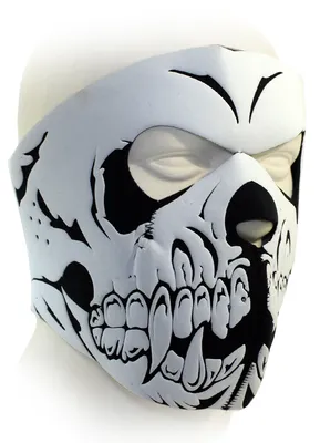 Байкерская маска череп с клыками на все лицо БМ070 - купить в  интернет-магазине 