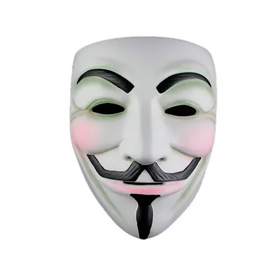 Обои на рабочий стол Маска Гая Фокса (англ. Guy Fawkes mask), также  известна как Маска Анонимуса, Маска Vendetta или просто Маска V с сигаретой  во рту, обои для рабочего стола, скачать обои,