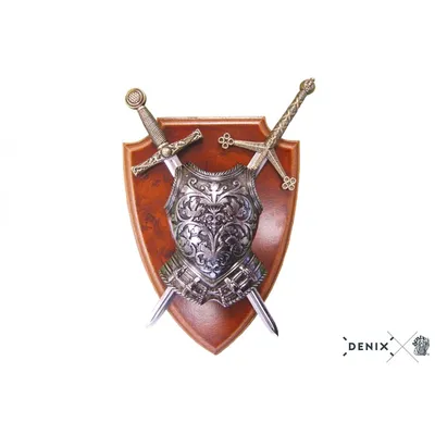 Рыцарские доспехи с двумя мечами (арт. ст5) купить в Тюмени по цене от 14  000 руб. руб. | «Красный Дракон»