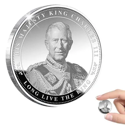 Памятный 3D Сувенир король Чарльз III с монетами его величество памятные  монеты рельефный значок Коллекционная Памятная коллекция монет | AliExpress