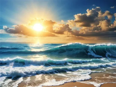 Море, солнце, пальма, пляж обои для рабочего стола, картинки и фото -  