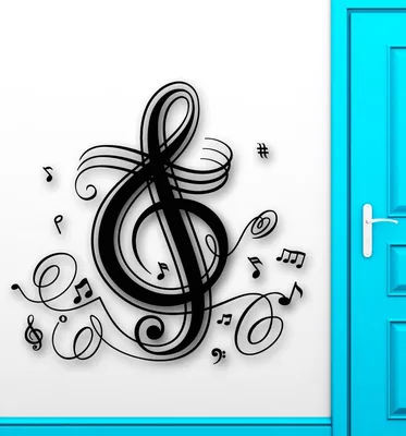 Wall Stickers Vinyl Decal Music Notes Singing Patterns Great Room Decor  (ig1784) | eBay