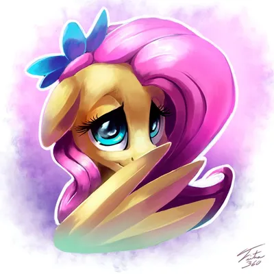 1135426 - Cute Fluttershy Pony with Flower in Hair