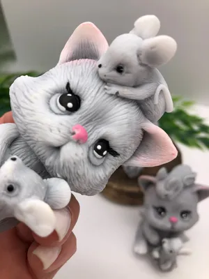 мыло ручной работы кот с мышами/серый/символ года/подарок - купить с  доставкой по выгодным ценам в интернет-магазине OZON (790872157)