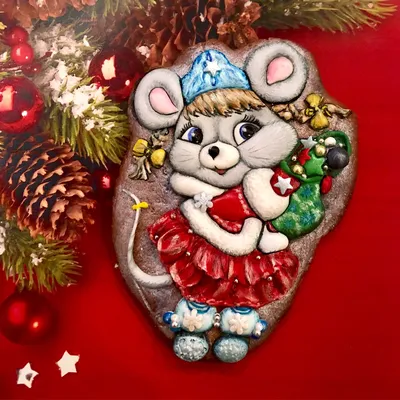 Новогодние открытки | Символ года мышка