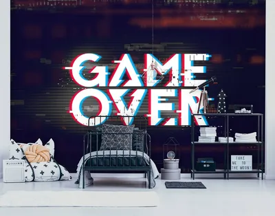 Сувенирная бейсбольная бита с надписью Game over