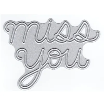 Металлические режущие штампы для карт с надписью «Miss You» | AliExpress