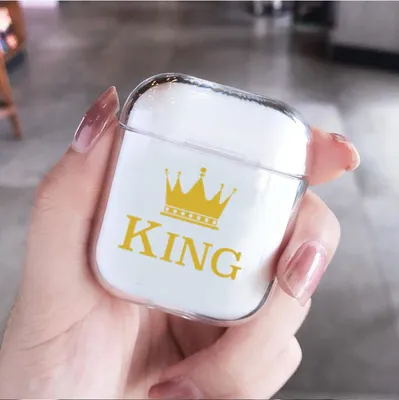 Чехол с надписью KING QUEEN из мягкого силикона ТПУ для AirPods Pro 1 2 3 |  AliExpress