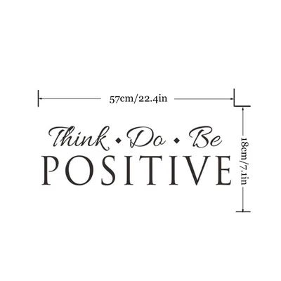 Никита) 57x18 см Think Do Be Positive виниловая наклейка на стену с надписью  наклейки для домашнего декора съемный DIY для украшения гостиной – лучшие  товары в онлайн-магазине Джум Гик