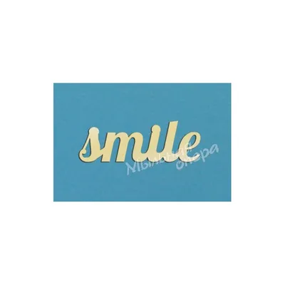 Чипборд надпись #smile (3,7х1 см), CB541 chip-CB541 купить в интернет  магазине товаров для скрапбукинга - Happy Scrap