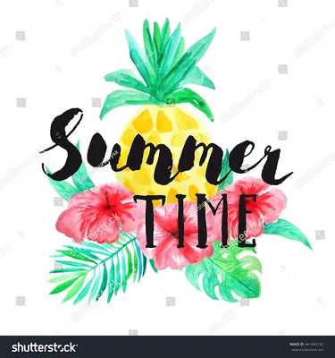 ᐉ Картина ArtPoster Изысканная надпись "enjoy summer" на фоне бабочек 50x50  см Модуль №1 (001726)