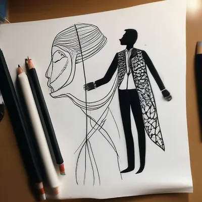 Нарисованный черным маркером человечек…» — создано в Шедевруме